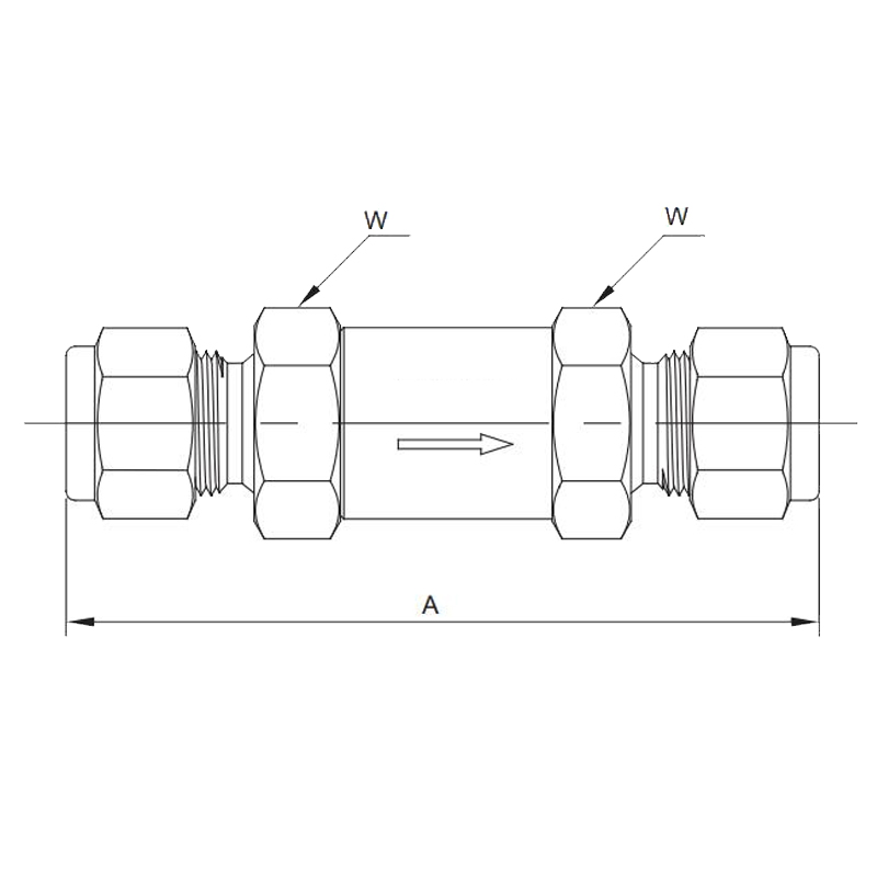 Check Valve with Ferrule